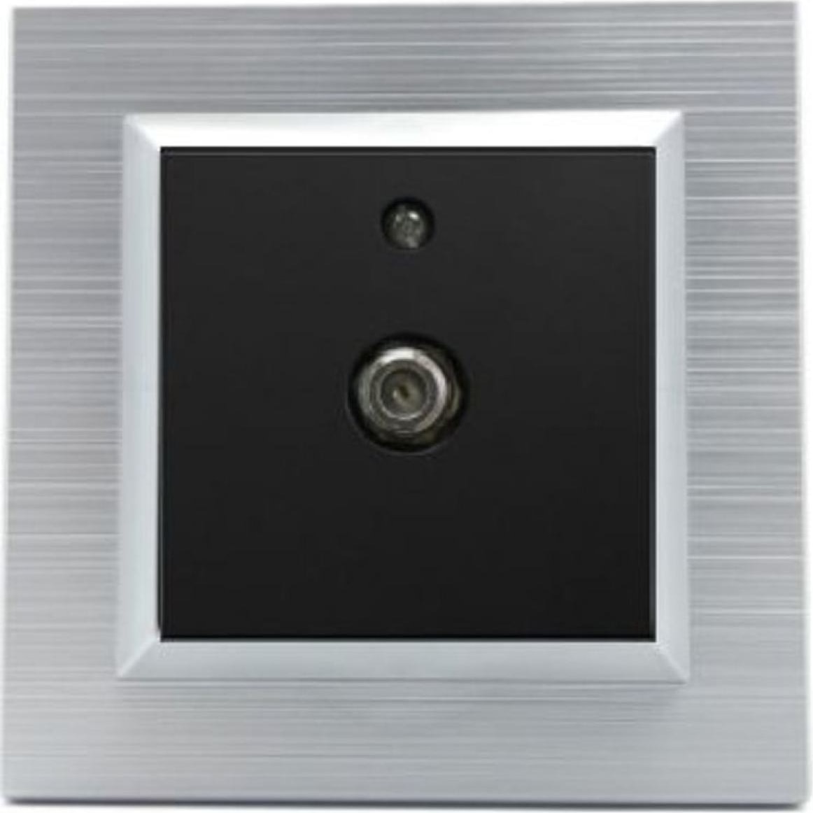 Quantum Gümüş Tv Prizi, F Tipi Çerçeveli