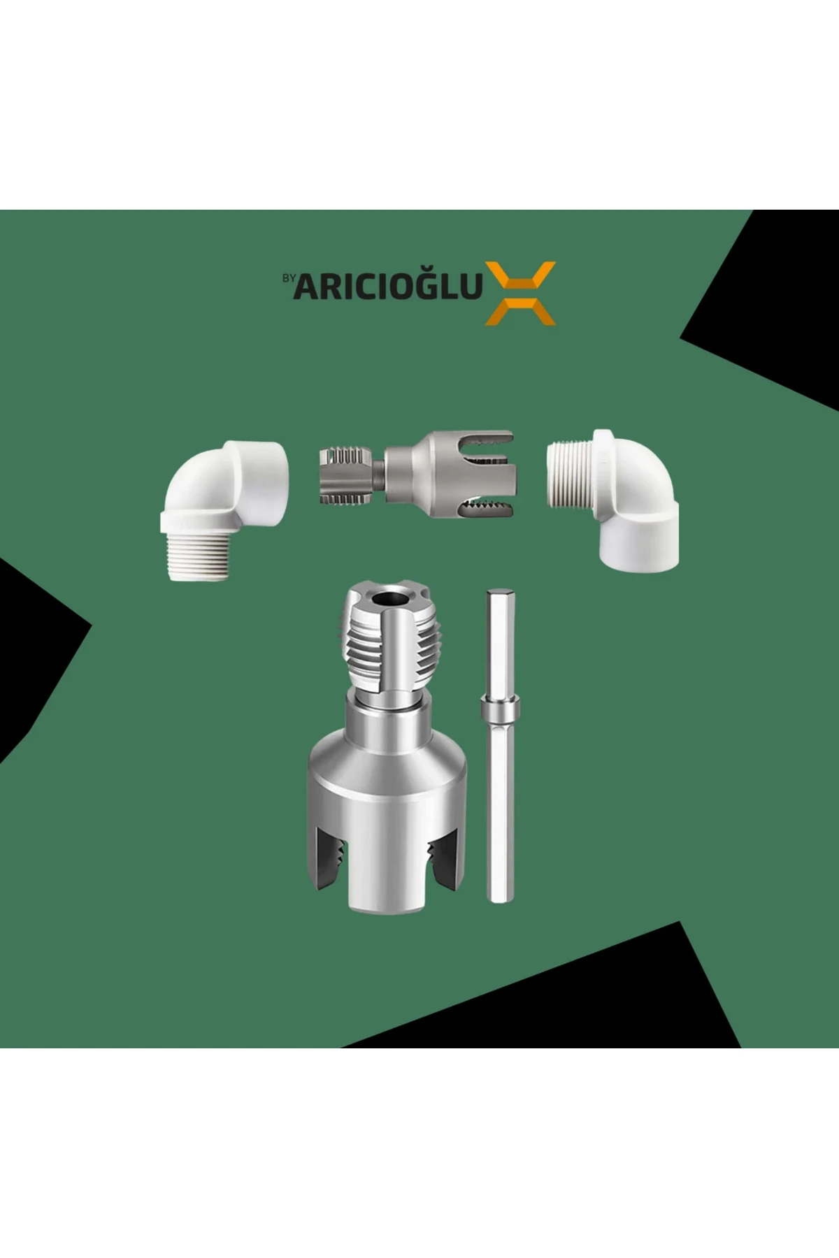 NR-İDD 25mm İç-Dış Plastik Boru Diş Açma Aparatı