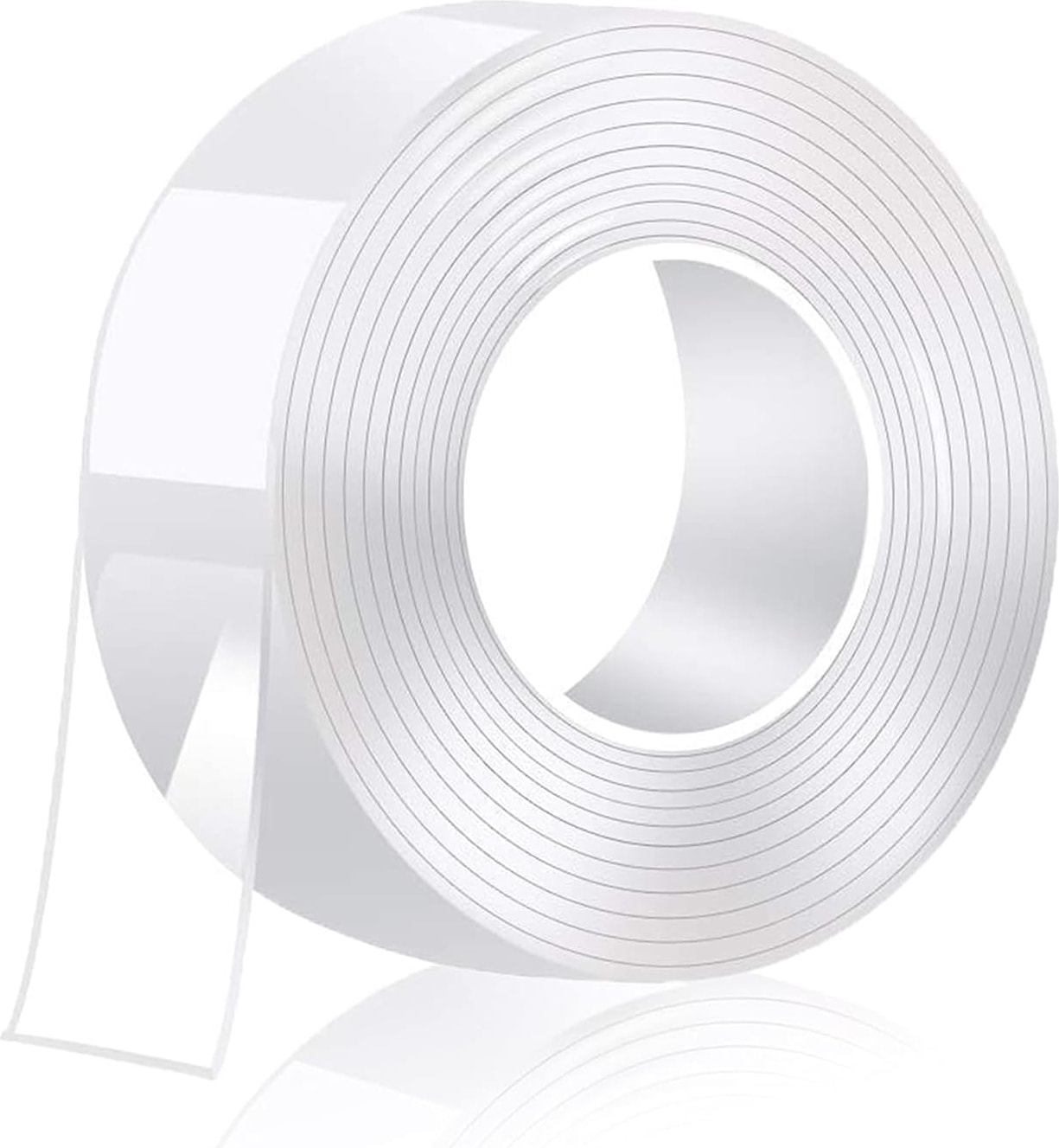 OZKUVVET 2 Metre Su Sızdırmaz Çift Taraflı Şeffaf Bant LTS-BND06 (Uzunluk 2m, GENIŞLIK:30MM, Kalınlık:1mm) Ekstra Güçlü Yıkanabilir Ince Nano Bant, Halı, Ev, Mutfak, Banyo, Araba Veya Ofis