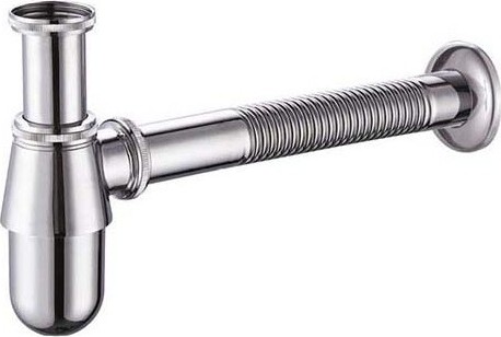 SF165 33 cm Lavabo Sifonu G1 1/4'' - Metal Körüklü Gider Borusu