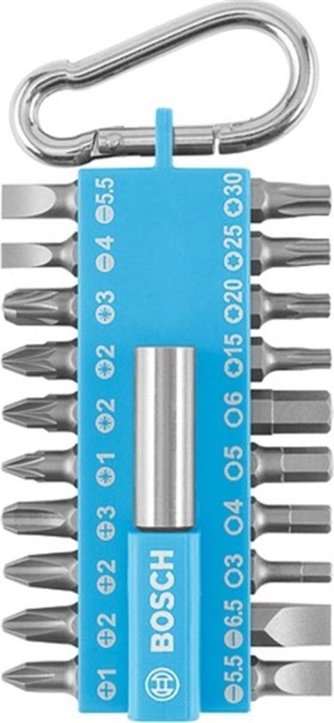 BOSCH 21 Parça Yaylı Kancalı Vidalama Mavi 8'li -2607012001