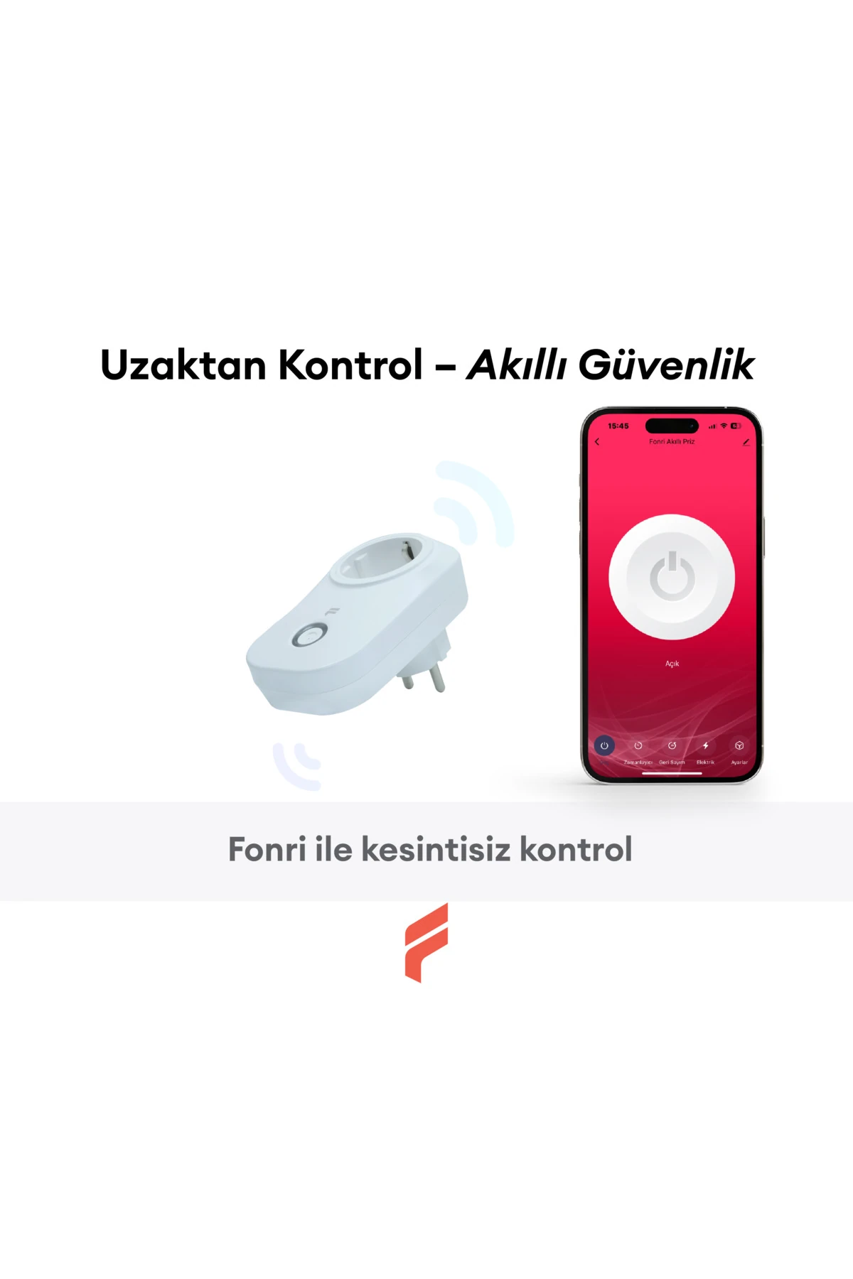 Akıllı Akım Korumalı Priz 2'li Set (16 AMPER), Wifi, Uzaktan Kontrol, Enerji Tüketim Takibi