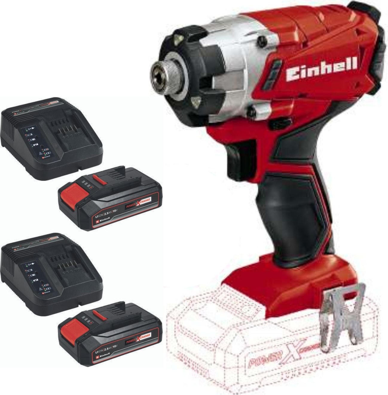 EİNHELL Te-Cı 18/1 Li 2X2.5AH Akülü Torklu Vidalama