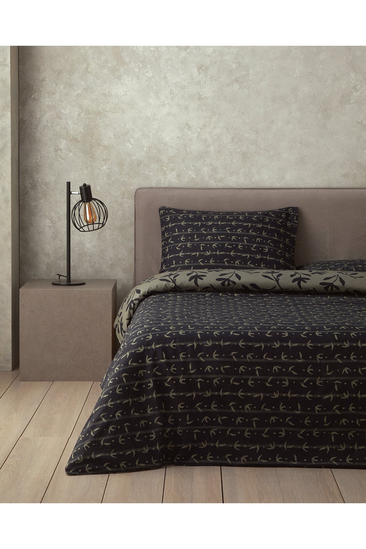 Vinette Dijital Baskılı Soft Cotton Tek Kişilik Nevresim Seti Yeşil