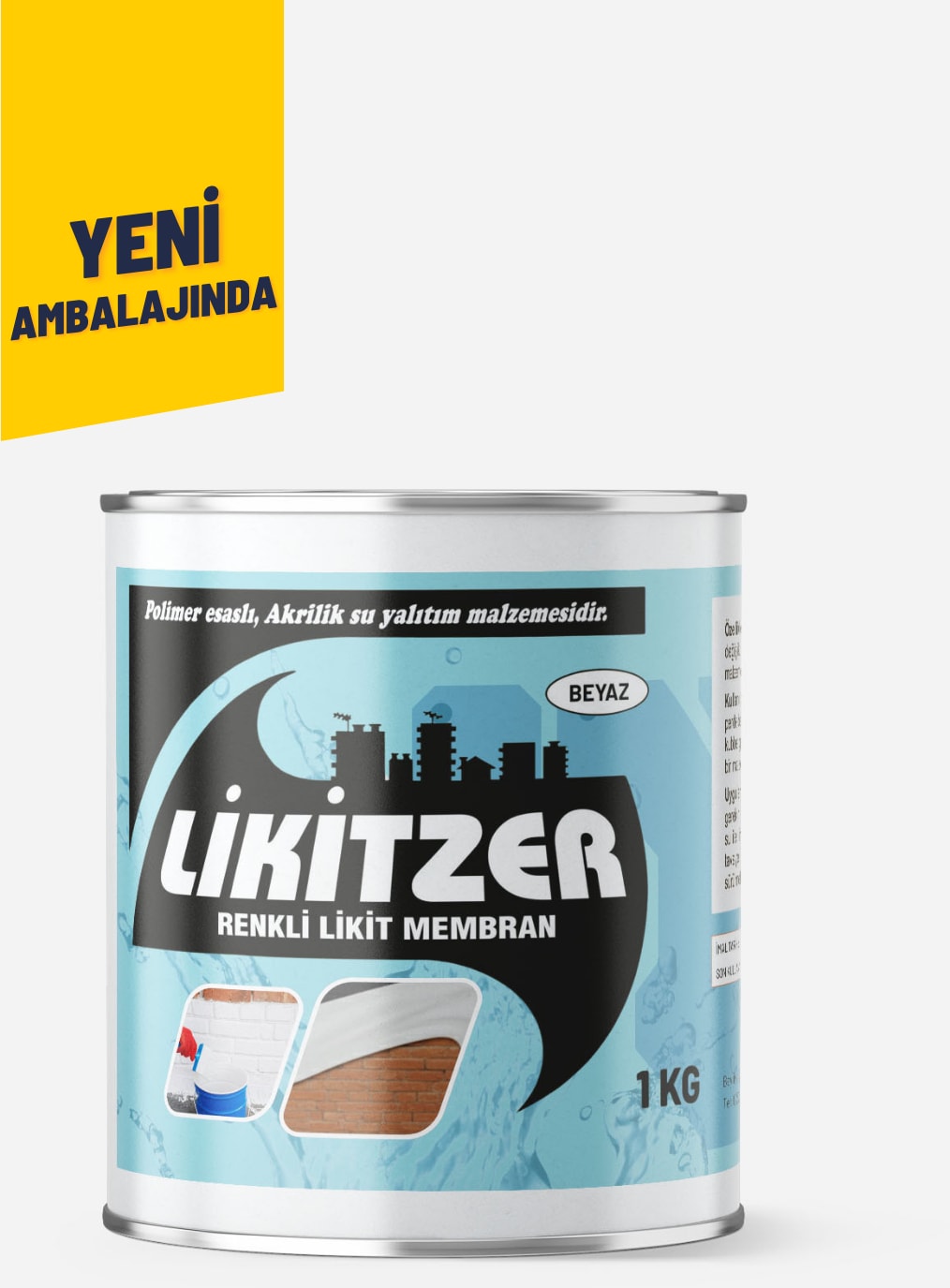 Su Bazlı Likit Membran Beyaz Renk 1kg