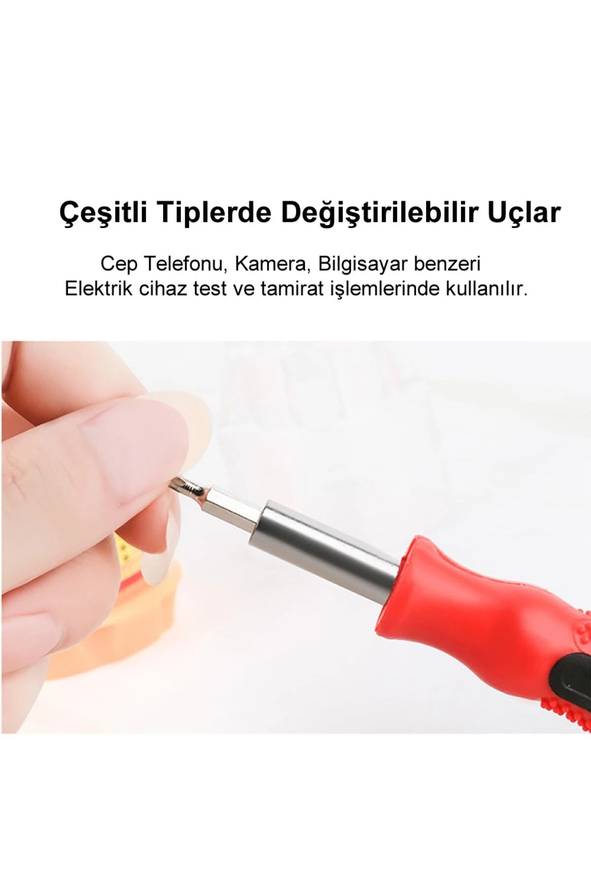 31 Parça Üniversal Çok Amaçlı Tornavida Seti Test Tamirat Çelik