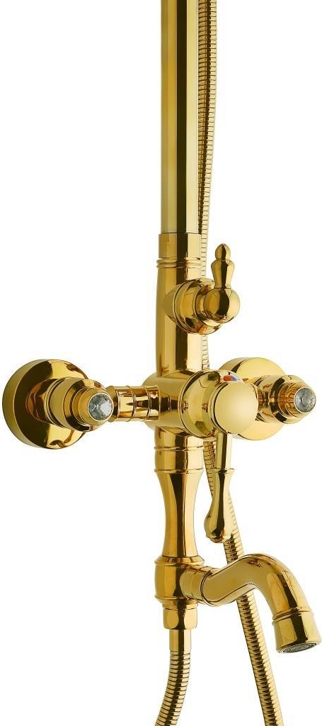 Dıamond Classic Gold Yağmurlama Banyo Bataryalı Duş Seti