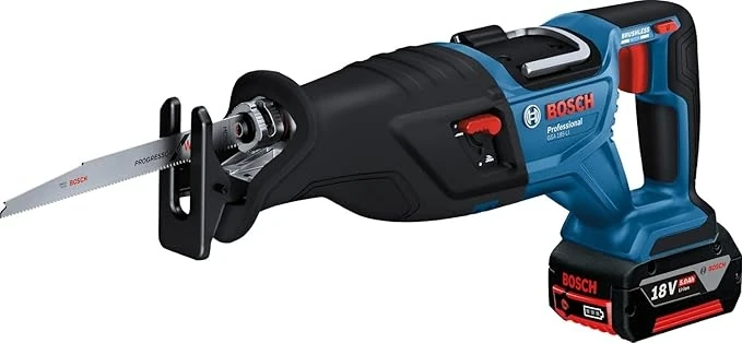 Professional Gsa 185-LI Akülü Panter Testere (18 Volt, 1 x 5,0 Ah Akü, Şarj Cihazı, Ahşapta Kesme Derinliği: 230 Mm, 2.900 Strok/dk, Karton Kutuda)