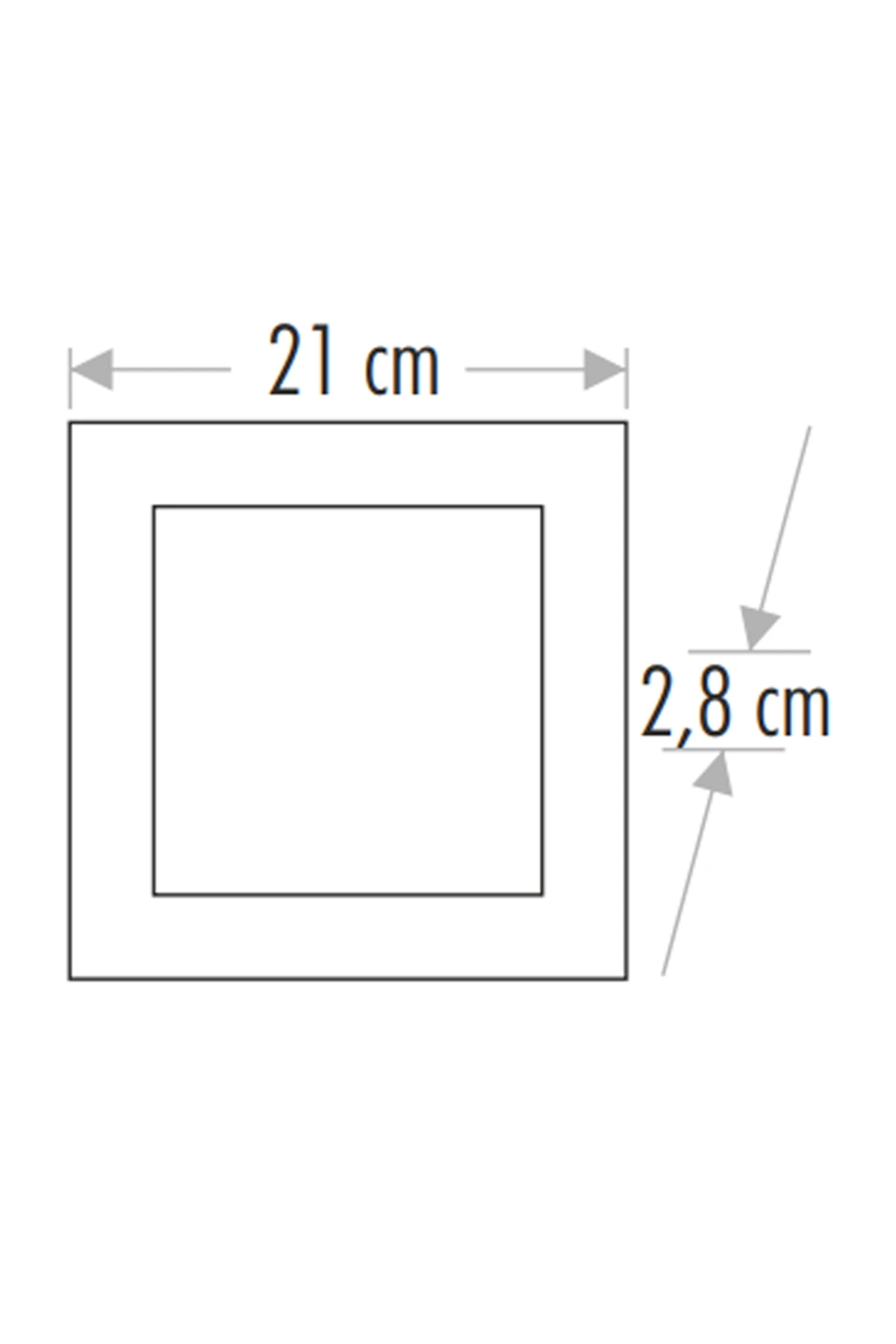 25 Watt Panel Led Armatür Sıva Üstü Kare Ct 5272 Günışığı Sarı Işık 3200k Alüminyum Kasa