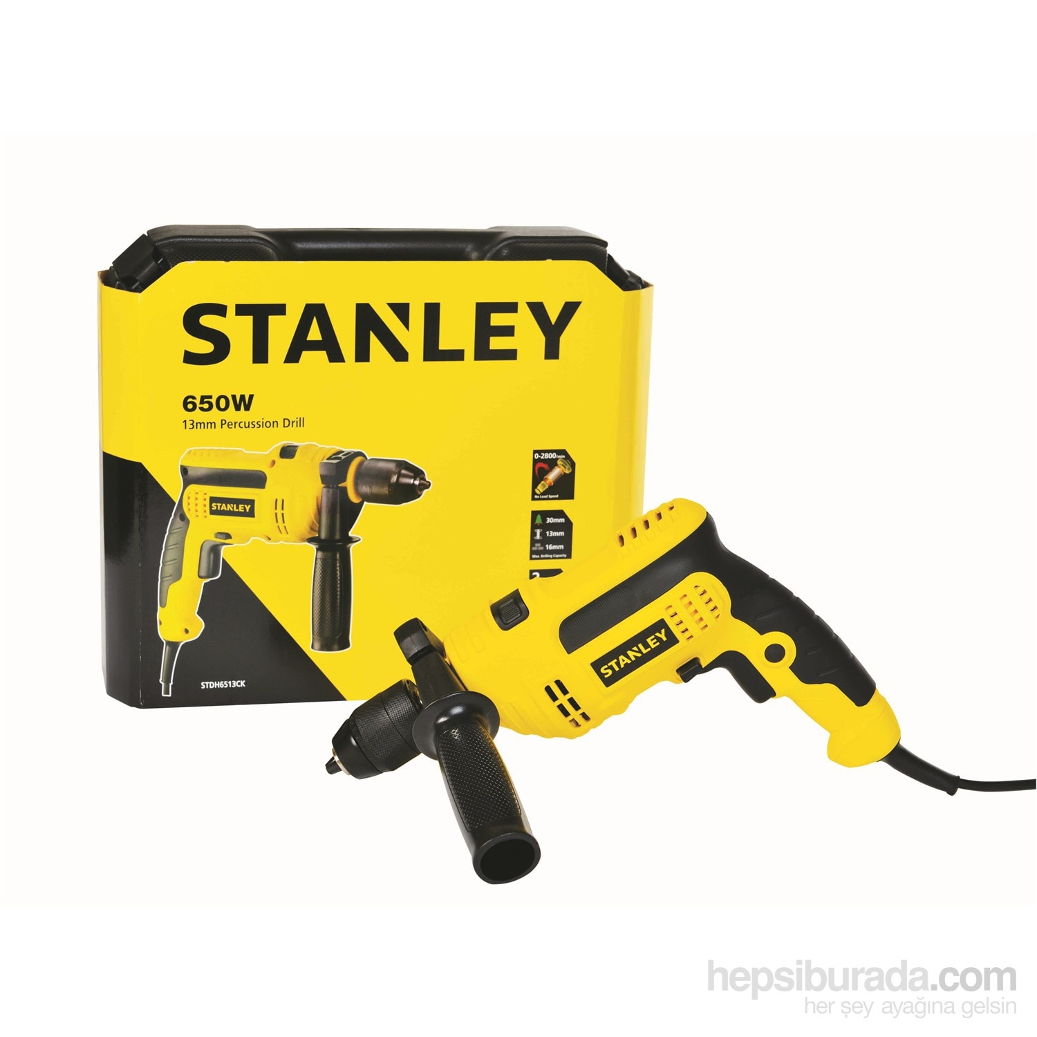 STDH6513CK 650Watt 13mm Profesyonel Darbeli Matkap