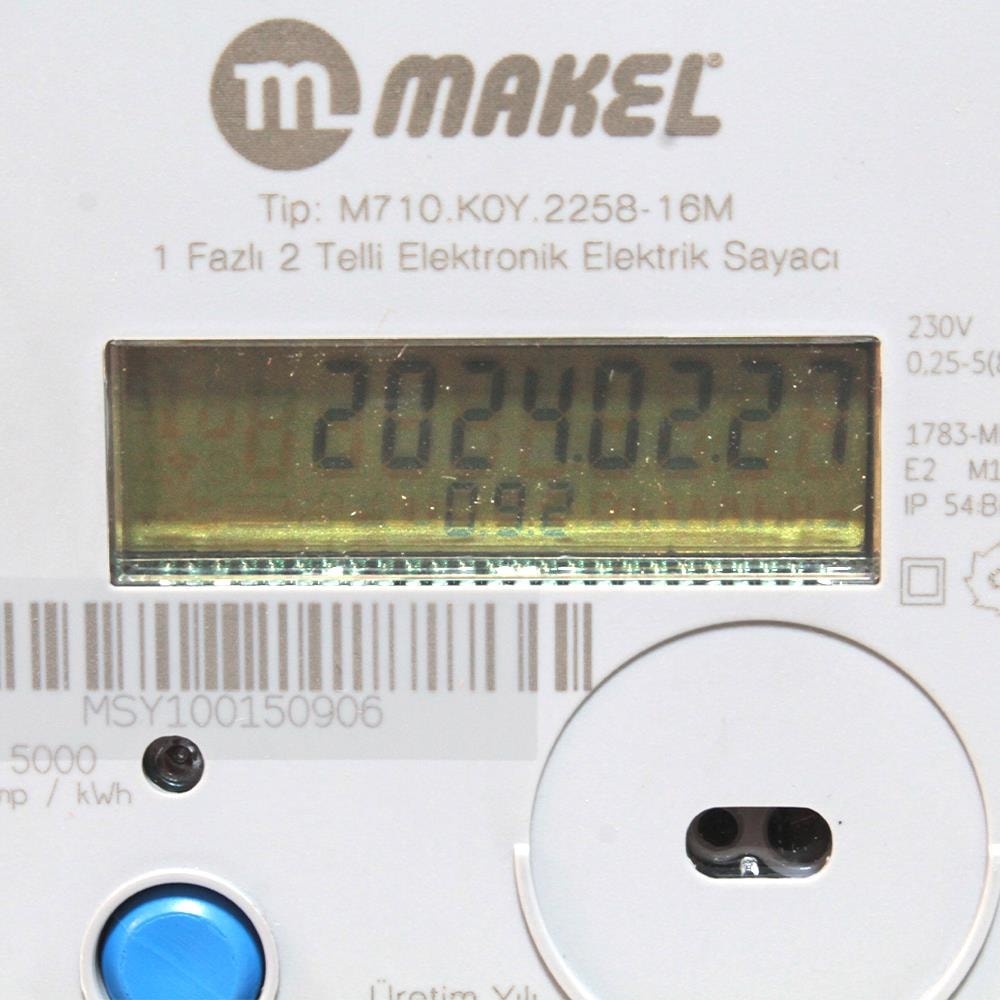 MONOFAZE 1 FAZ 2 TELLİ ELEKTRİK SAYACI