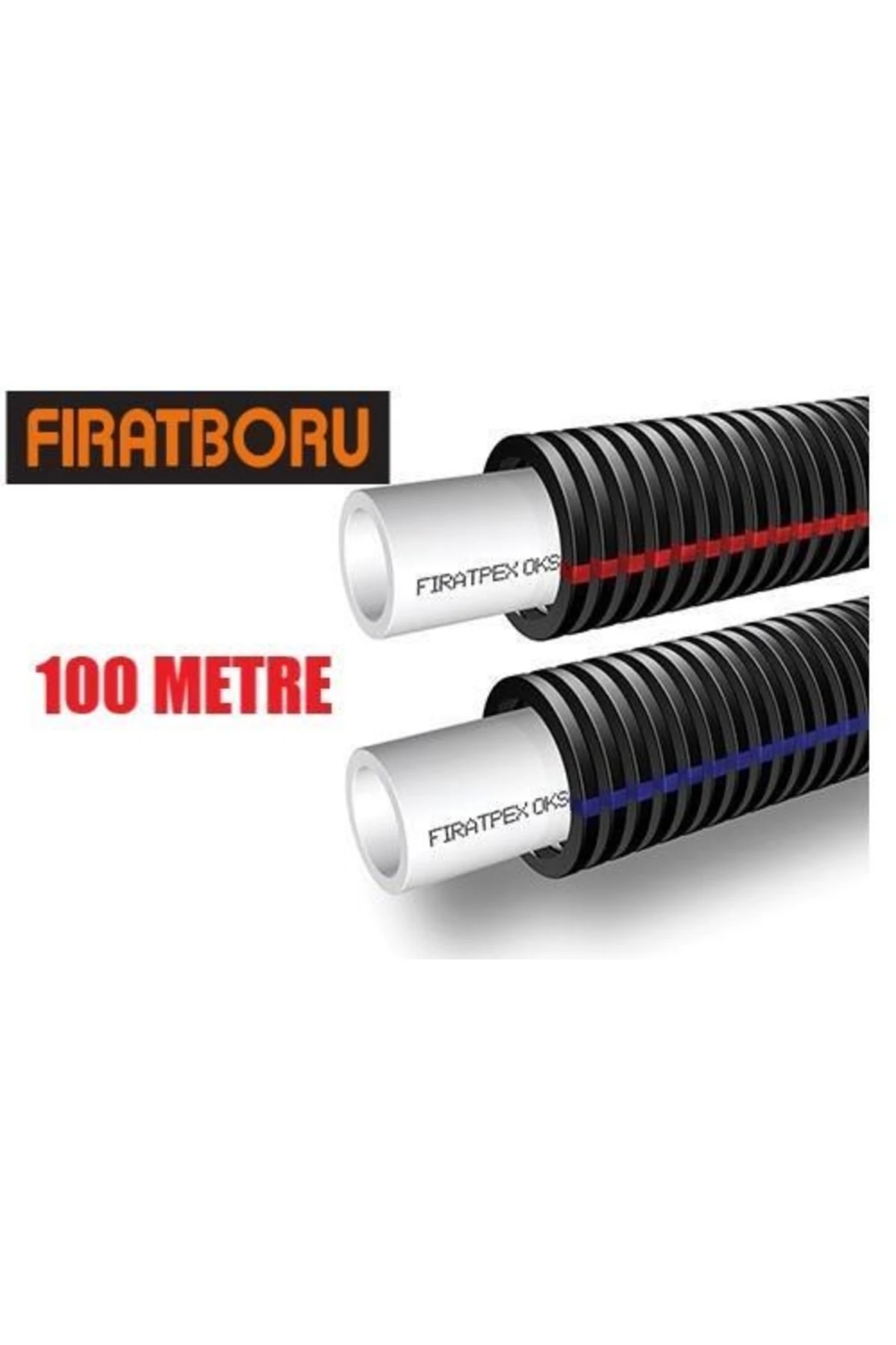 Boru 16*2 Bariyersiz Kılıflı Mobil Boru Yerden Isıtma Pe-rt Kırmızı