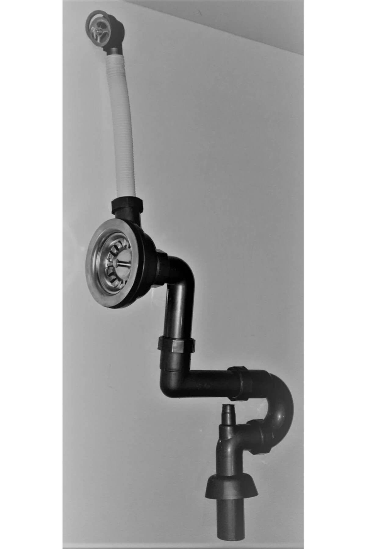 Granit Evye Sifon Takımı Gideri Büyük Kafa Süzgeçli