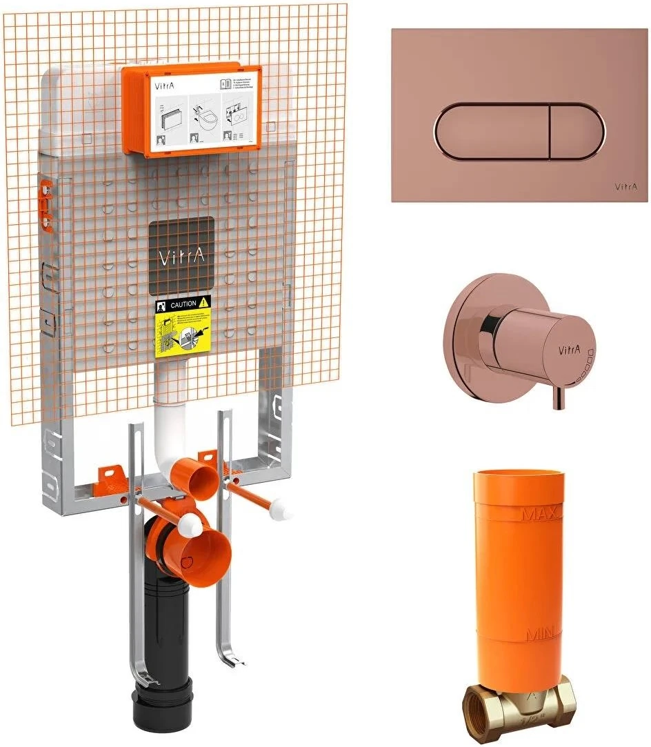 Gr Gömme Rezervuar Set - Soft Bakır (768-1851TP+740-2240+A4145829+A41441) 800-2025