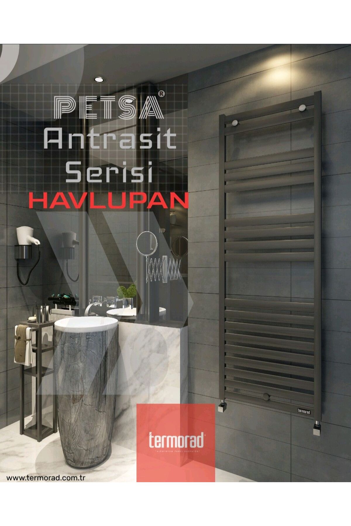 PETSA  RAL7016 TEXTURE ANTRASİT ALÜMİNYUM HAVLUPAN 50X120