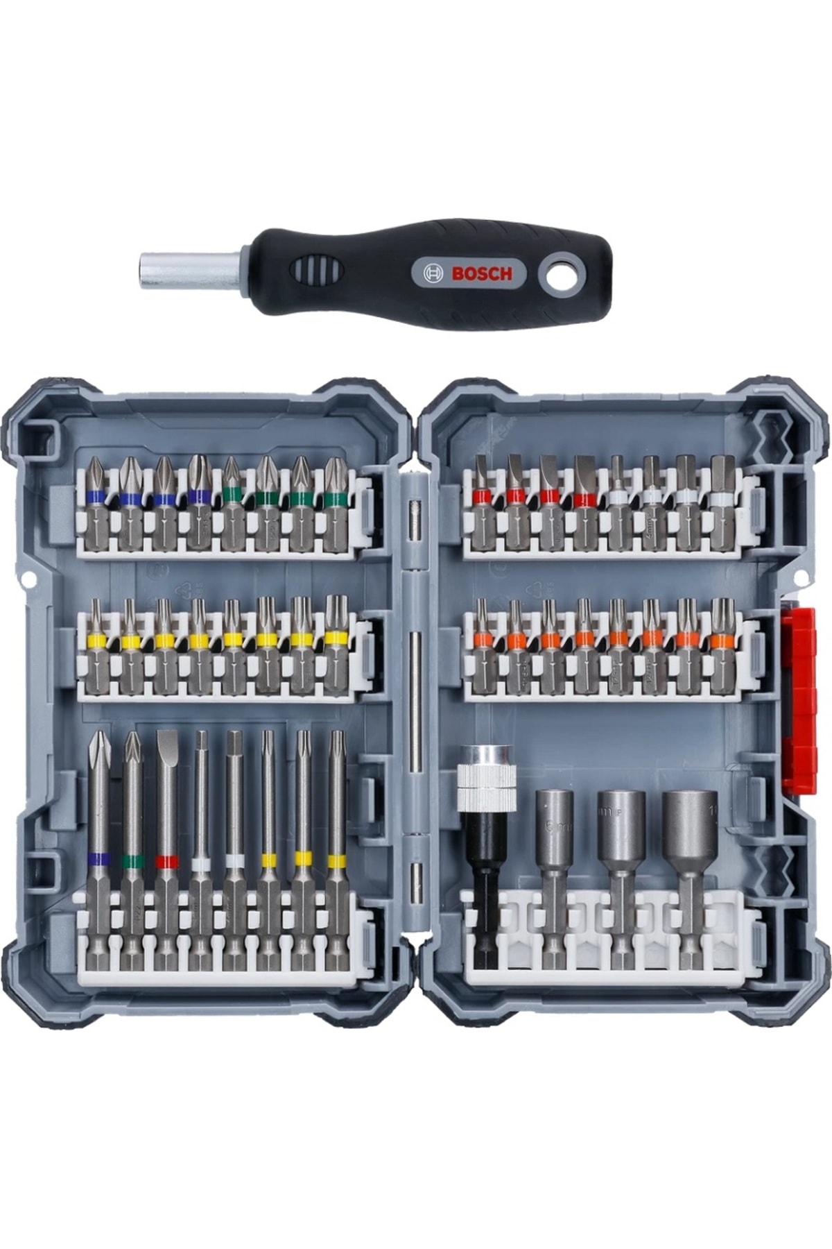 BOSCH 45 Parça Çantalı Ekstra Sert S2 Bits Vidalama Ucu Tornavida Dahil