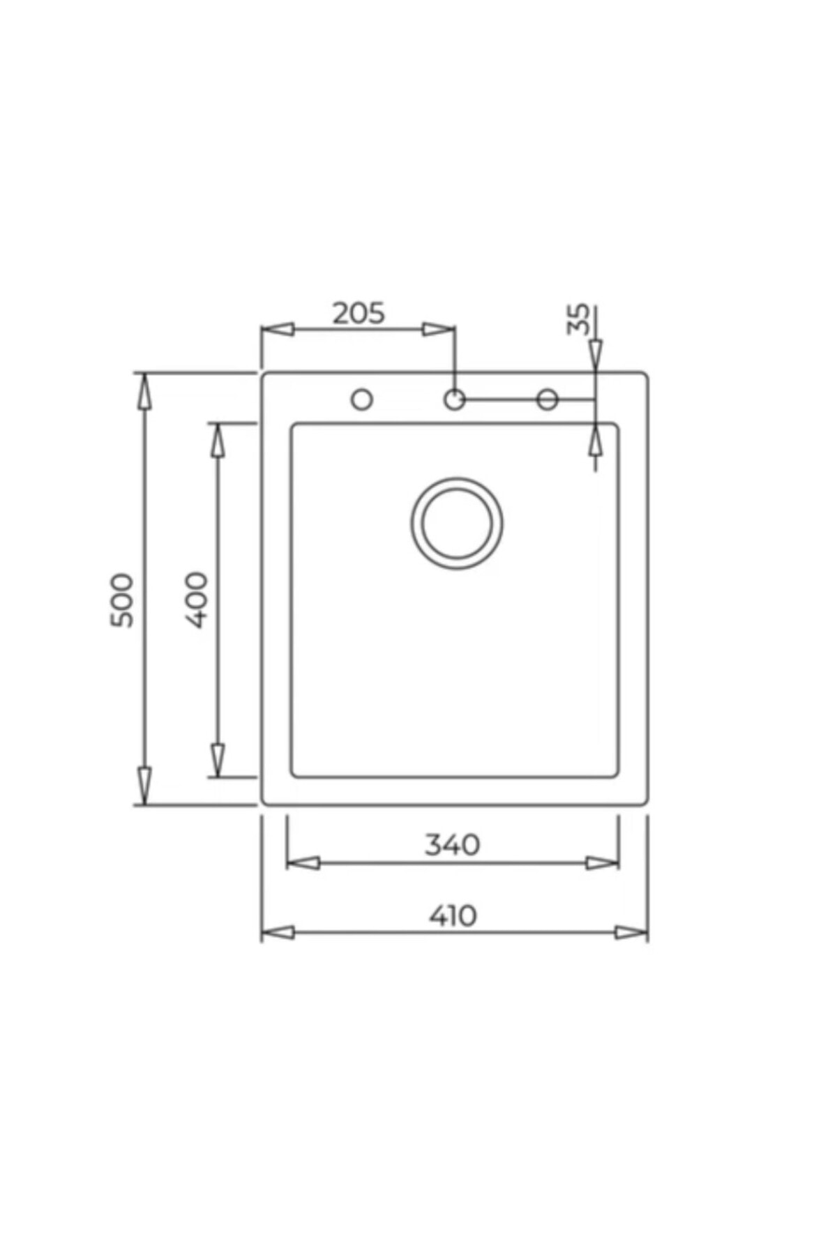 Gri Forsquare 34.40 TG Tek Gözlü Damlalıksız Granit Eviye (TEKA.115230011)