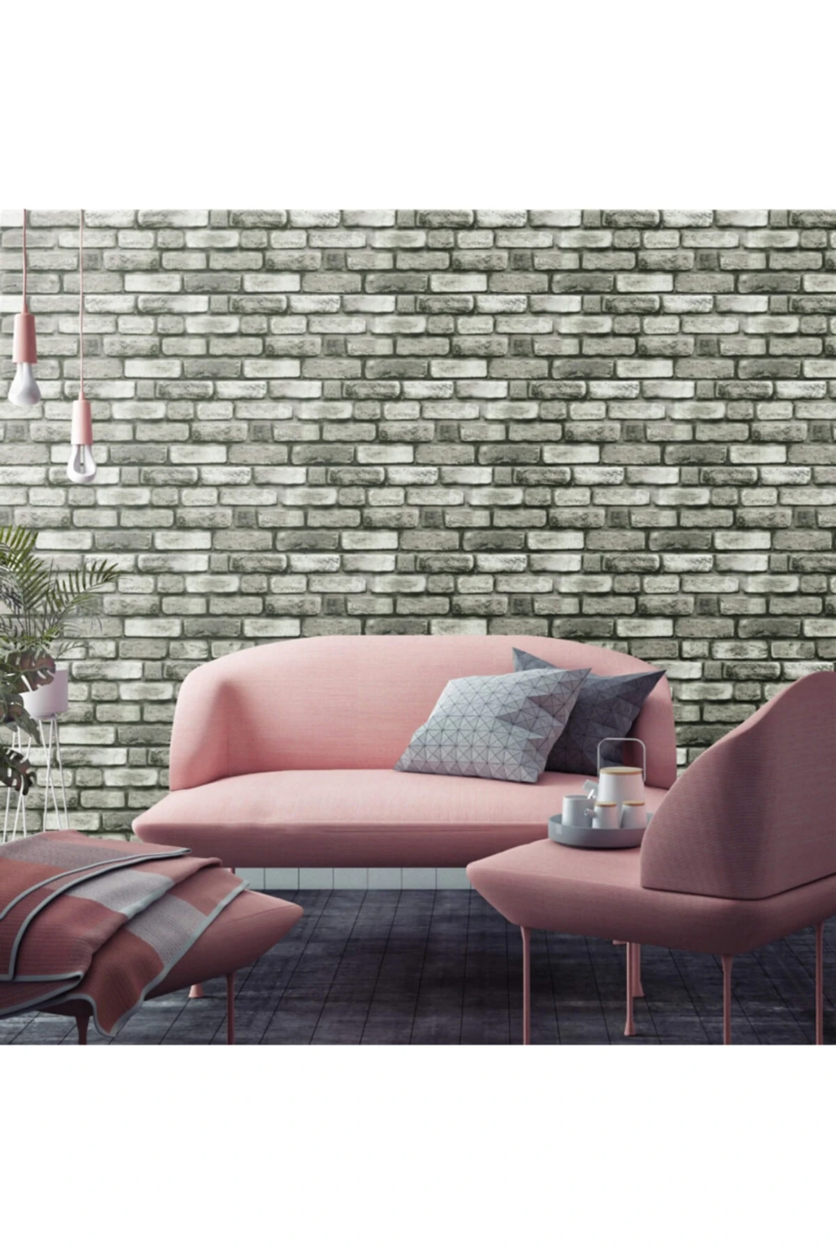 5 Adet (2,5M2) X Tuğla Desenli 3 Boyutlu Renkli Strafor Köpük Duvar Kaplama Paneli (BR-540)