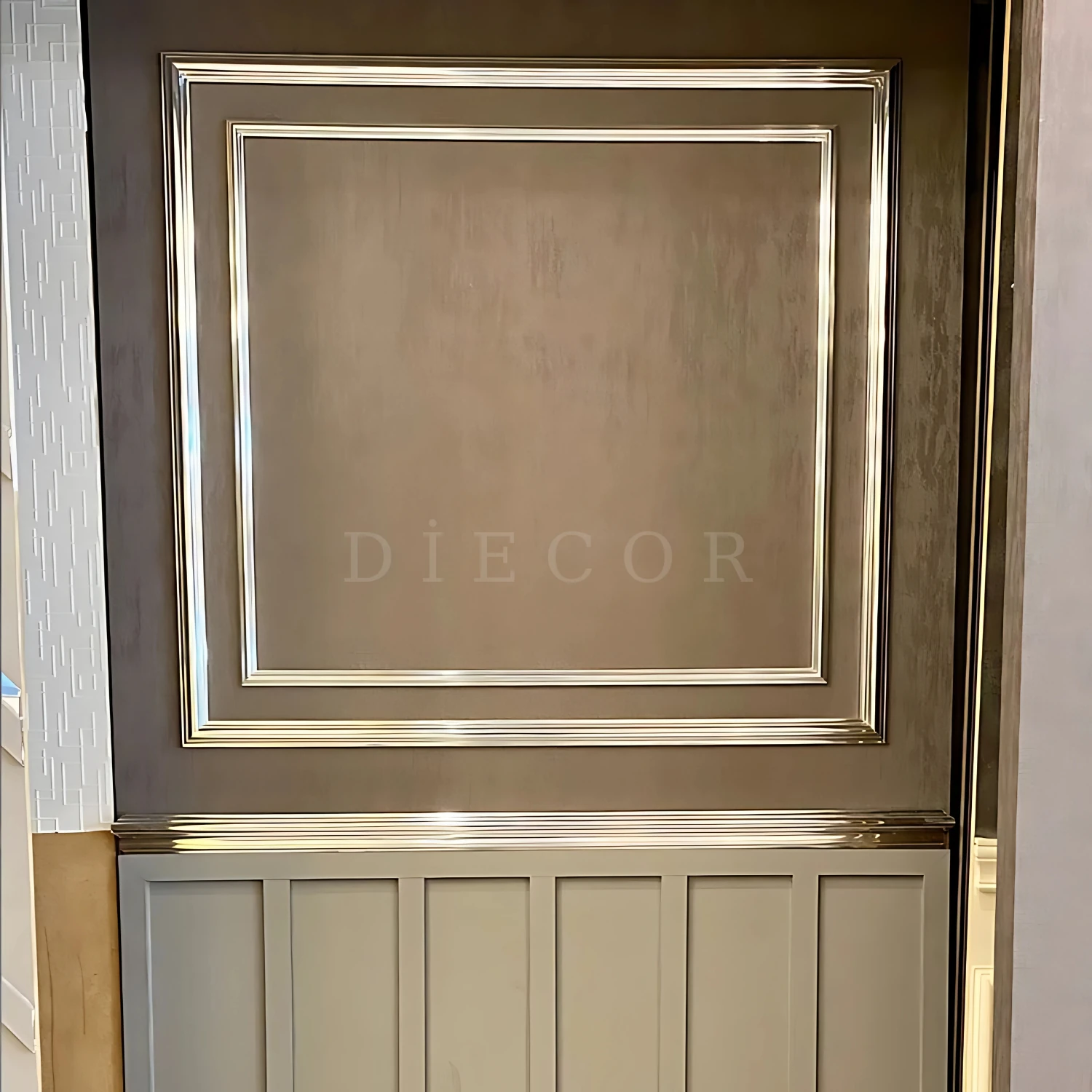 Dekoratif Polistren 20 Adet 4 cm Gümüş Duvar Çıtası