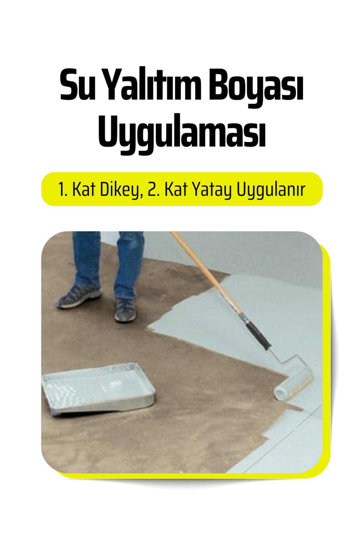 Çatı, Teras, Dam Su Yalıtım Seti - Ekonomik Çözüm Ürünü, Boya Rengi: Beyaz