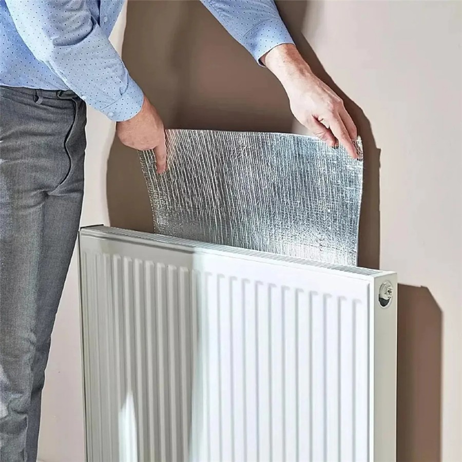 Petek Radyatör Arkası Folyo Plaka Kalorifer Arkalığı Alüminyum Isı Yalıtım Folyosu 100X50 cm