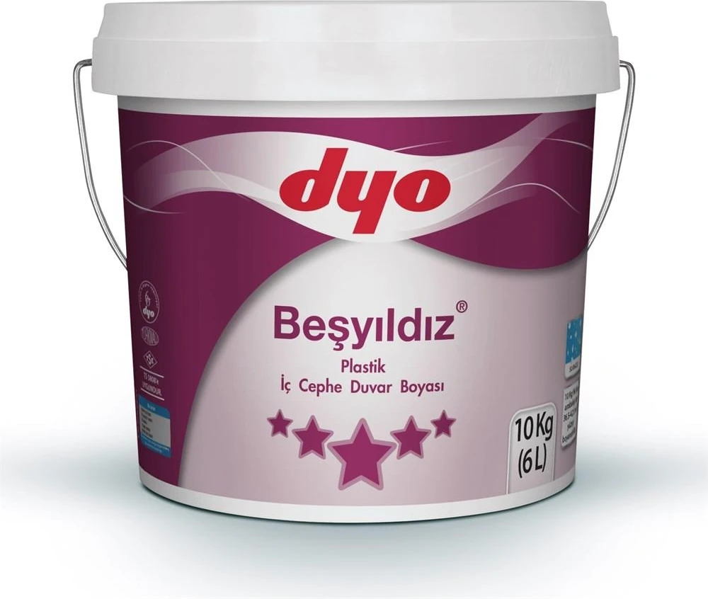 Beşyıldız Plastik Iç Cephe Boyası 10 kg Buz Mavisi