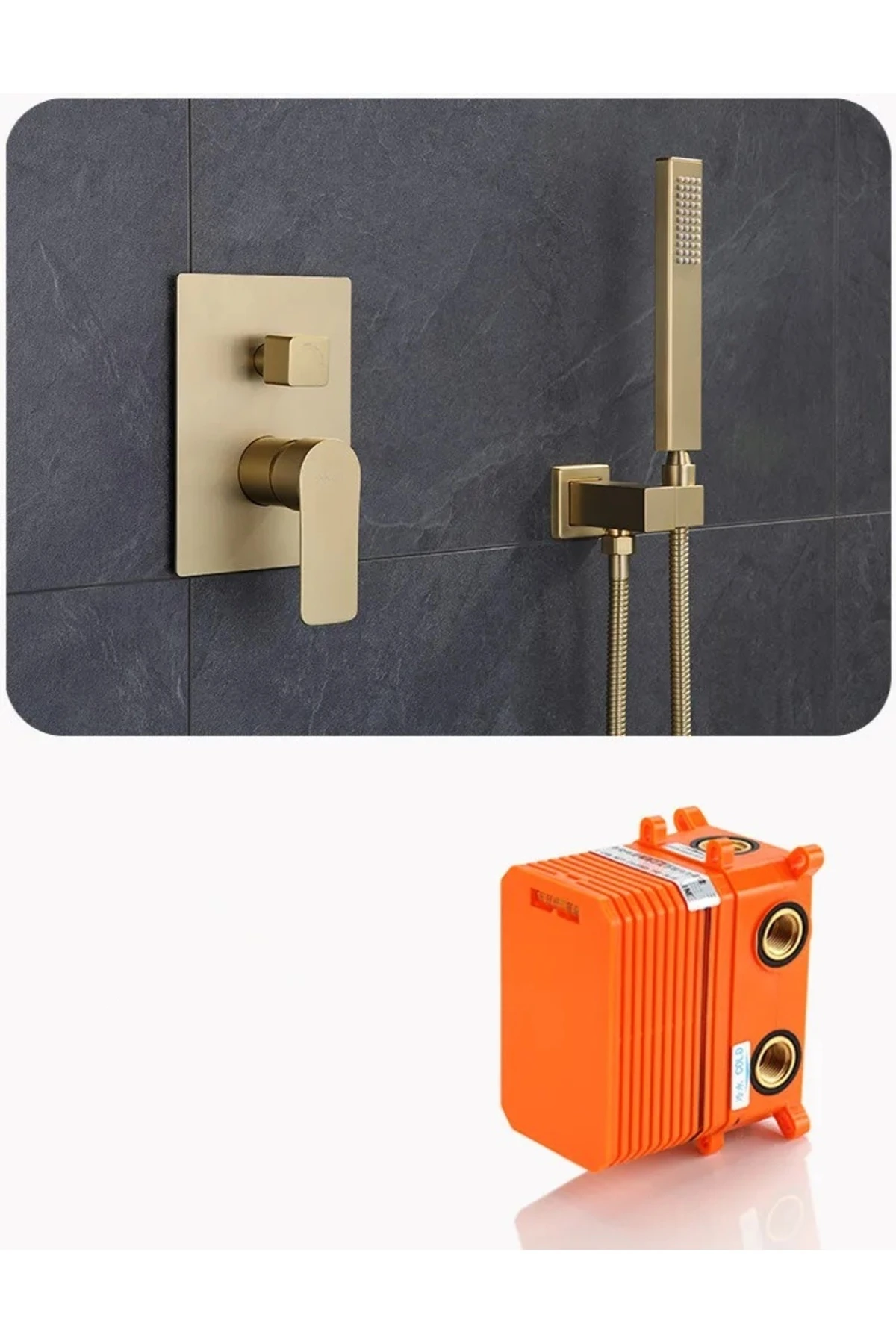 Banyo Duş Seti Ankastre Mat Gold Özel Seri Yeni Model 7 Yıl Garantili Ithal