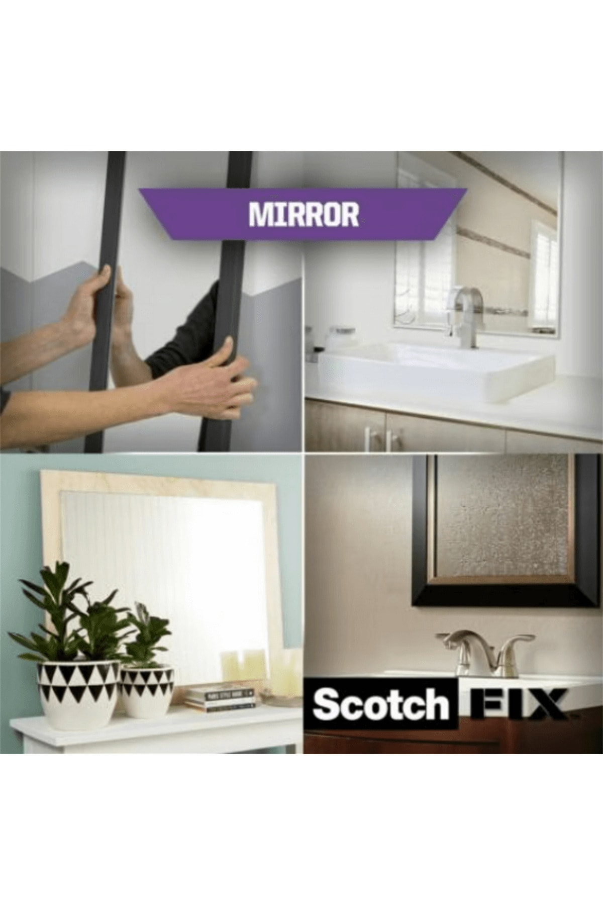 ™ Scotch-fix™ Ayna Montaj Bandı - 4496w-1950-p, Max 5 Kg (19MM X 5M)