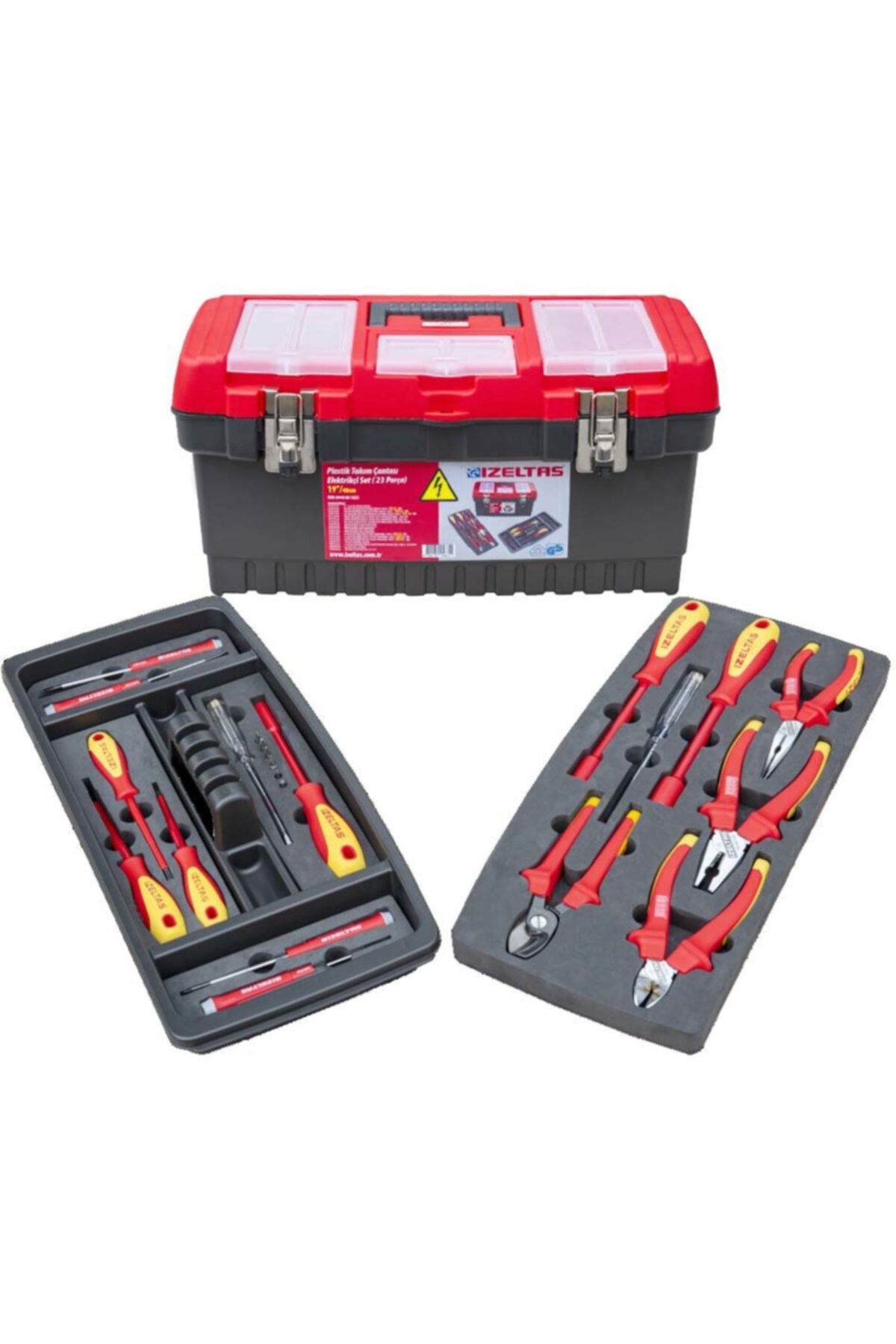 8440 00 1023 Plastik Takım Çantası Elektrikçi Set 23 Parça