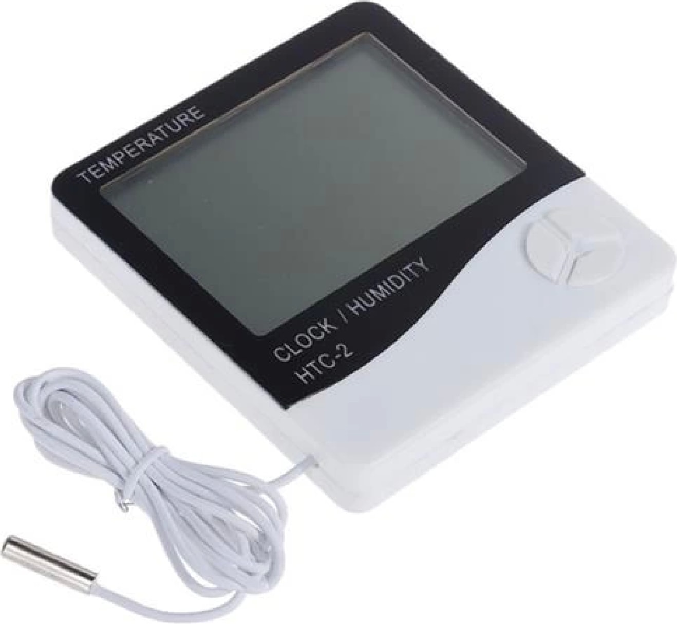 Iç ve Dış Ortam Sıcaklığını Ölçebilen LCD Ekran Saat Göstergeli Alarmlı Nem Ölçer Termometre (4887)