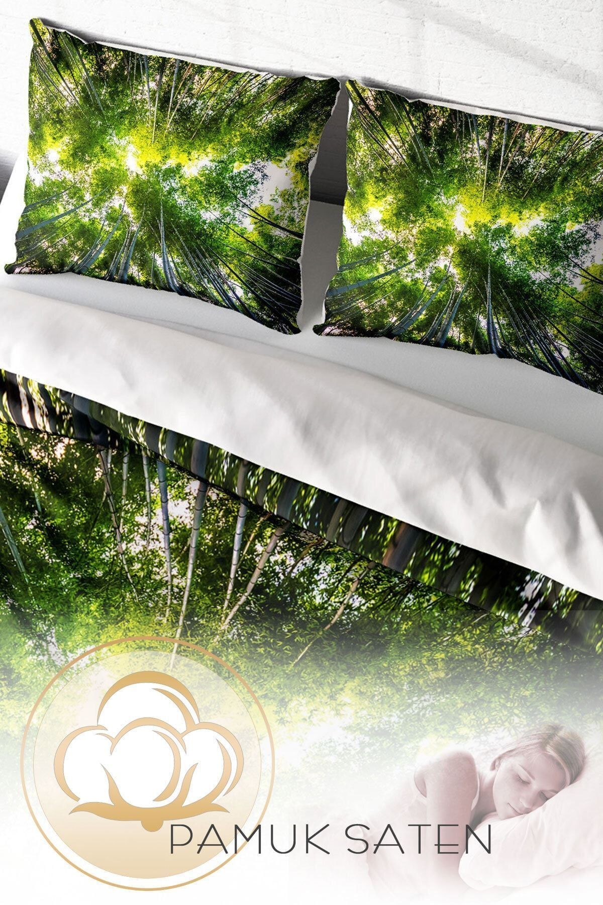 Forest 1 Naturel Çift Kişilik Nevresim Takımı