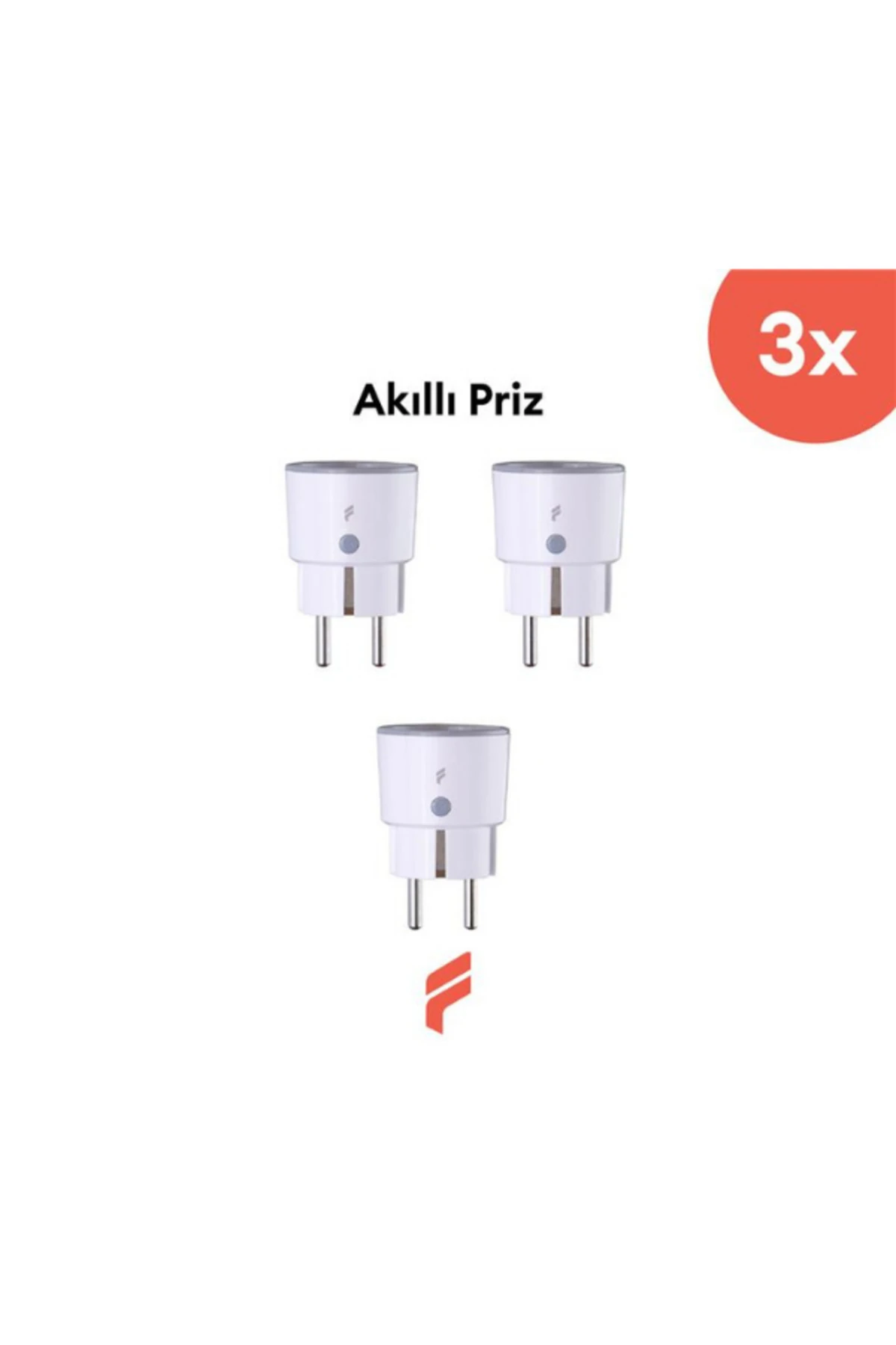 Akıllı Priz (16 AMPER) 3'lü Set, Uzaktan Kontrol, Anlık Enerji Tüketim Takip, Zamanlayıcı, Tuya
