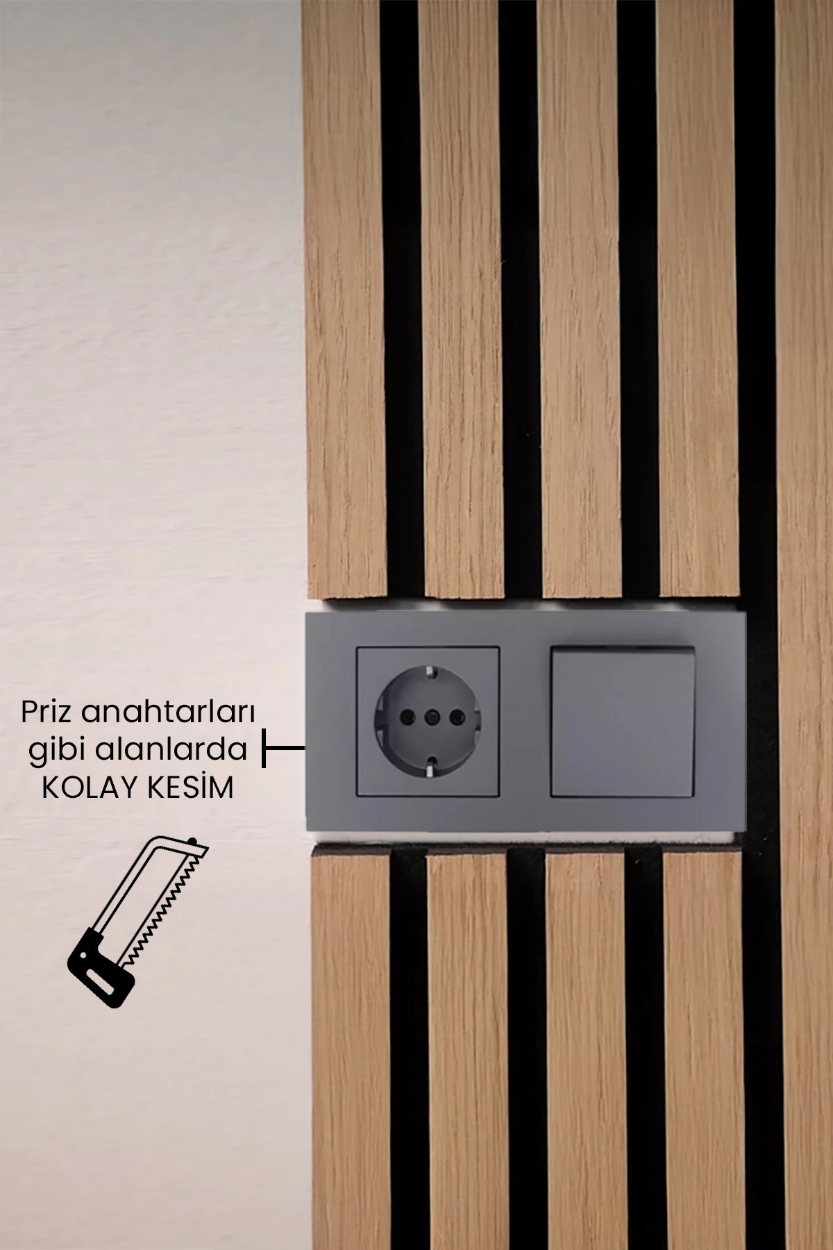 Star Slim Flex Akustik Duvar Paneli Ff Kaplama Antrasit 60x250 Cm - Ses Ve Isı Yalıtımı