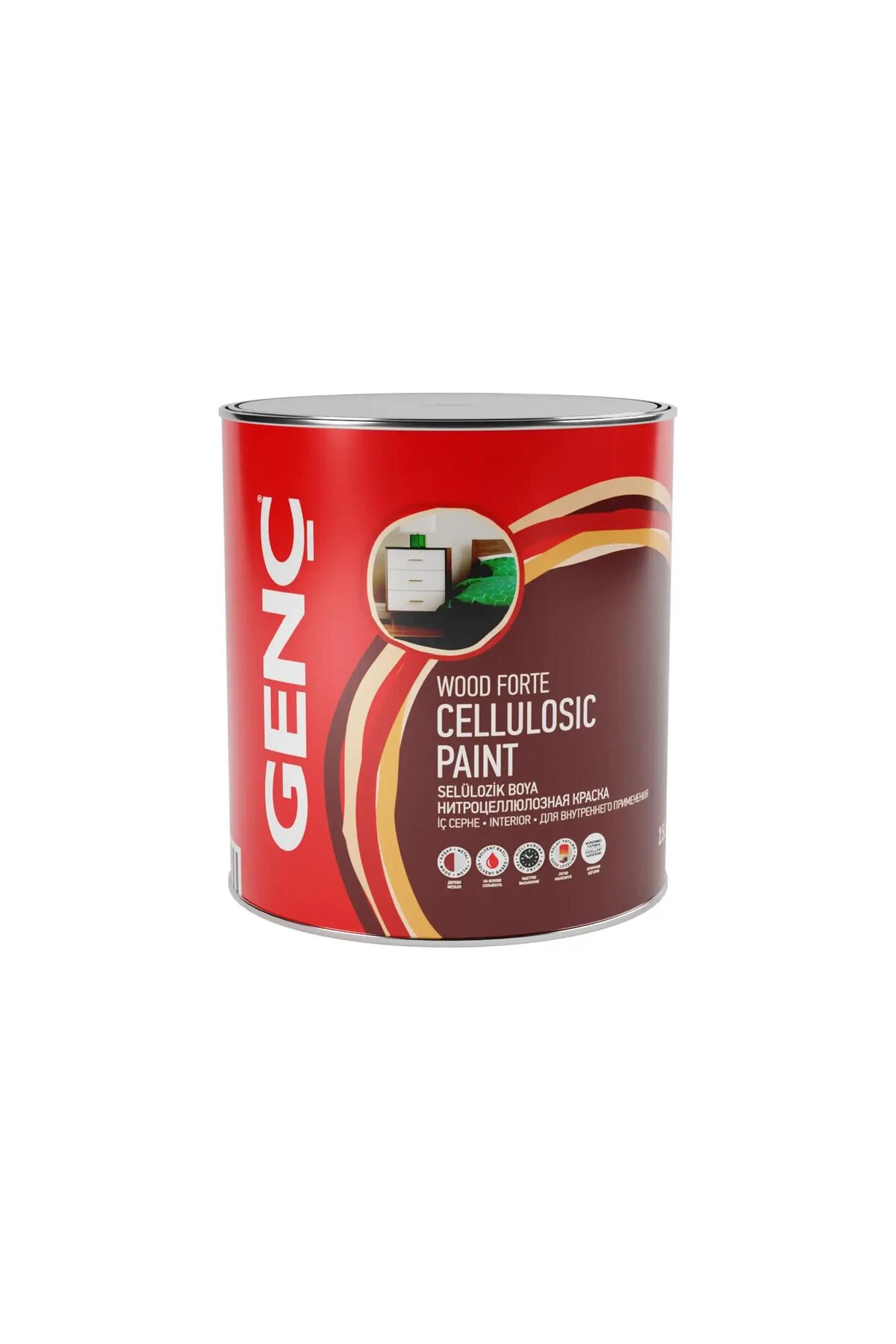 Selülozik Parlak Ahşap Boyası 8380 Sütlü Kahve 2.5 L