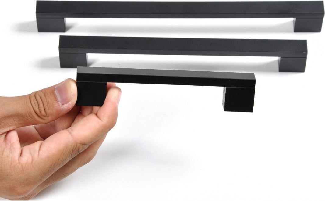 160 mm Köprü Kulp Siyah Mobilya Çekmece Vestiyer Mutfak Dolap Kulbu