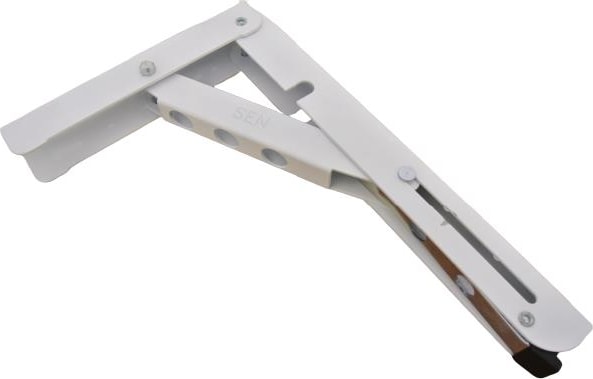 Mandallı Katlanabilir Masa Konsolu Beyaz 40 cm 1 Çift