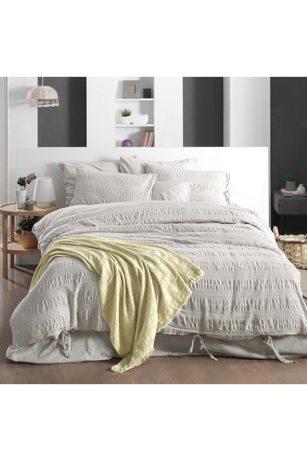 Leon Bej Tek Kişilik %100 Pamuk Mood Comfort Nevresim Takımı
