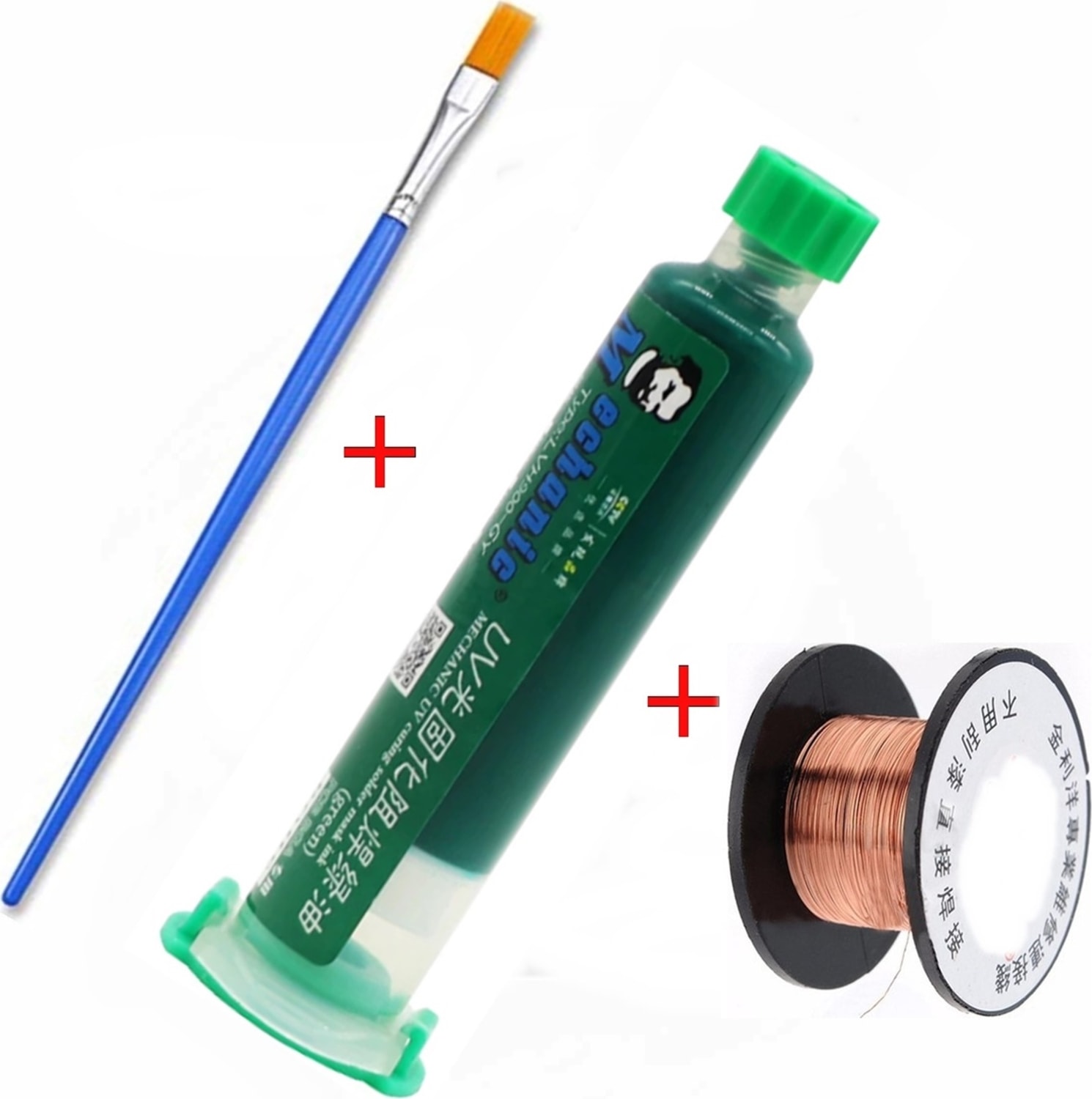Üçlü Set Bt Uv Anakart Pcb Bord Lehimleme Yalıtım Boyası 10CC ve Yol Çekme Teli