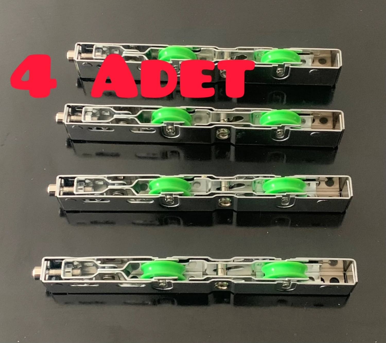 Çelik Gövde Yeşil Çiftli Sürme Kapı ve Pencere Tekeri