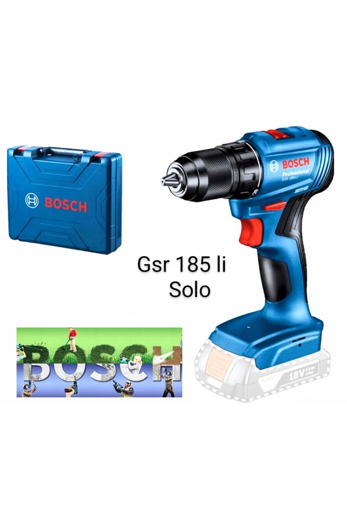 BOSCH Gsr 185 li Darbesiz SOLO (BATARYA ,ŞARJ ALETİ VE ÇANTA DAHİL DEĞİLDİR)