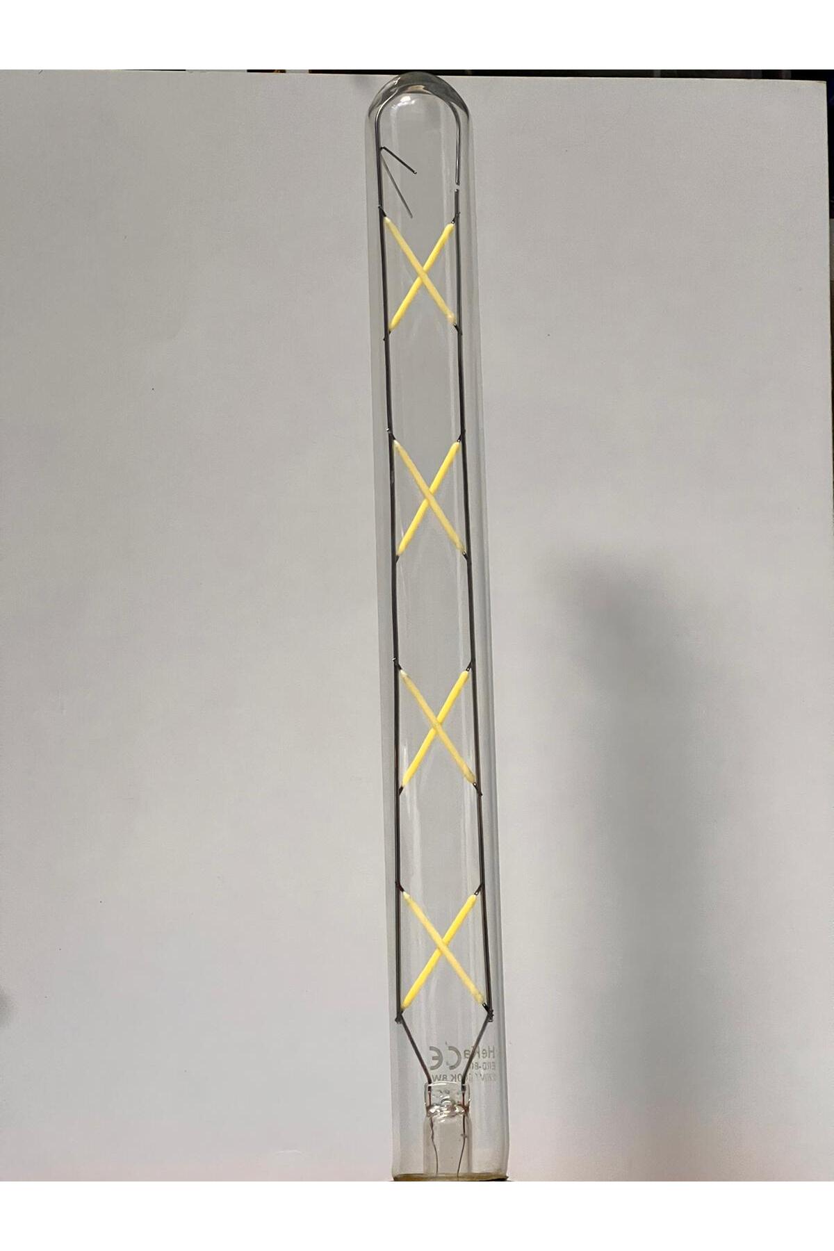 8  WATT E27 DUYLU 30 CM 6500 KELVİN BEYAZ IŞIK X ÇARPILI MODEL LED TÜP RUSTİK AMPUL