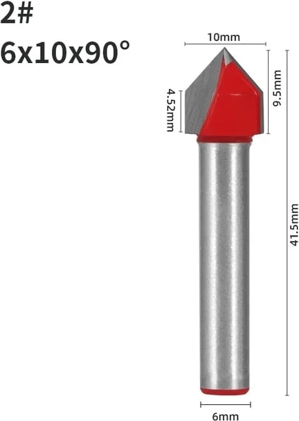 6X10X90 Yusun 3D V Tipi Planya Kesici Bit Yönlendirici Bit Cnc Katı Karbür Kesiciler Ağaç Işleme Freze Kesicisi Ahşap Bit Yüz Mill (Yurt Dışından)