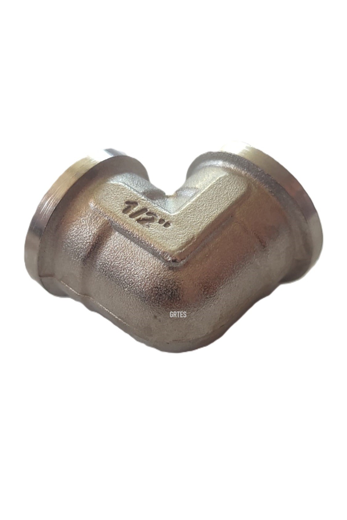 (10'lu Paket) 1/2" Dn15 Sarı/Krom Dirsek İç Dişli (Dişi) - Brass İnternal Thread Elbow