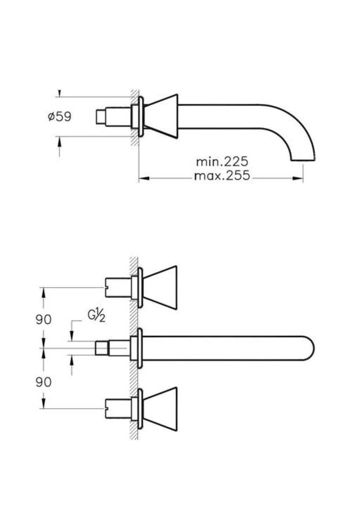 Tom Dixon Ank.Lavabo Bataryası Uzun Parlak Siyah Ankastre A4268939