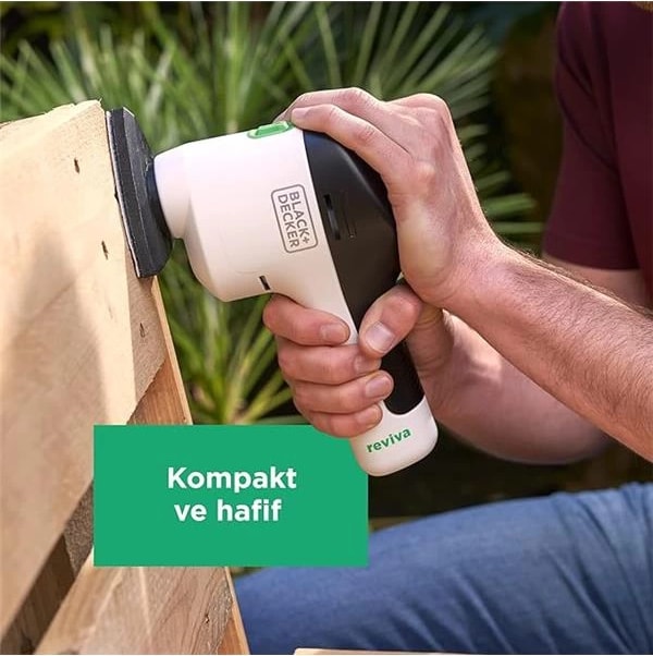 Black + Decker Reviva 12V Şarjlı Zımpara Makinesi