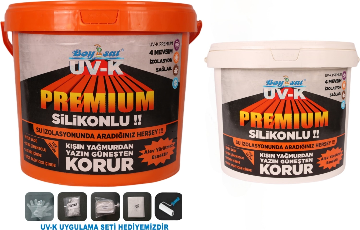 Avantajlı Paket Uv-K Premium Silikonlu Su Izolasyon Boyası 22.5 kg