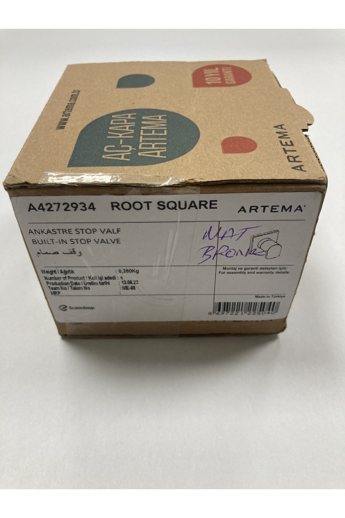 Loop R 7400685 Mat Bronz Kumanda Paneli & Artema Ankastre Stop Valf