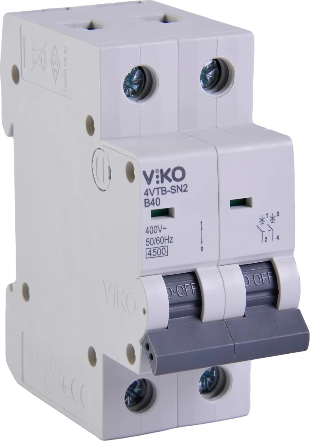 4VTB-2B40 Otomatik Sigorta 4,5ka B Tipi 2 Kutup 40A