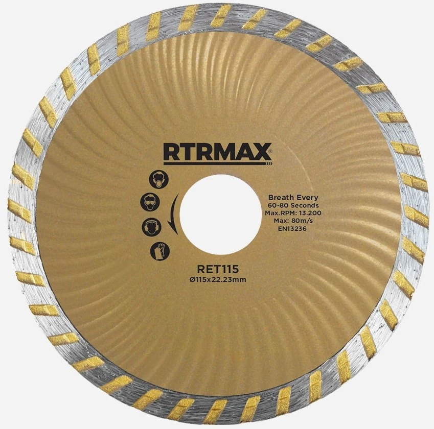 Rtrmax RET115 Turbo Kanallı Elmas Testere 115*22MM