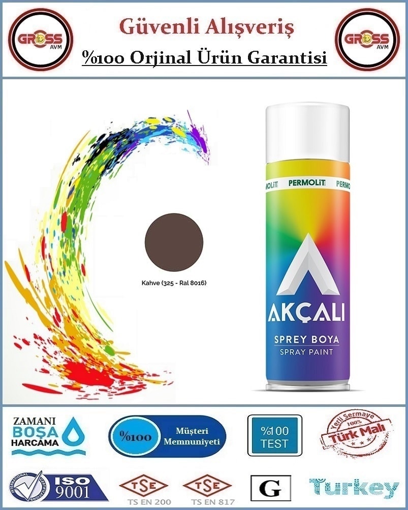 Sprey Boya - 400ML Tam Dolum - Orjinal Ürün - Kahverengi